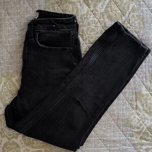 Abercrombie and Fitch Curve Love The Mom High Rise Jeans Black 25s